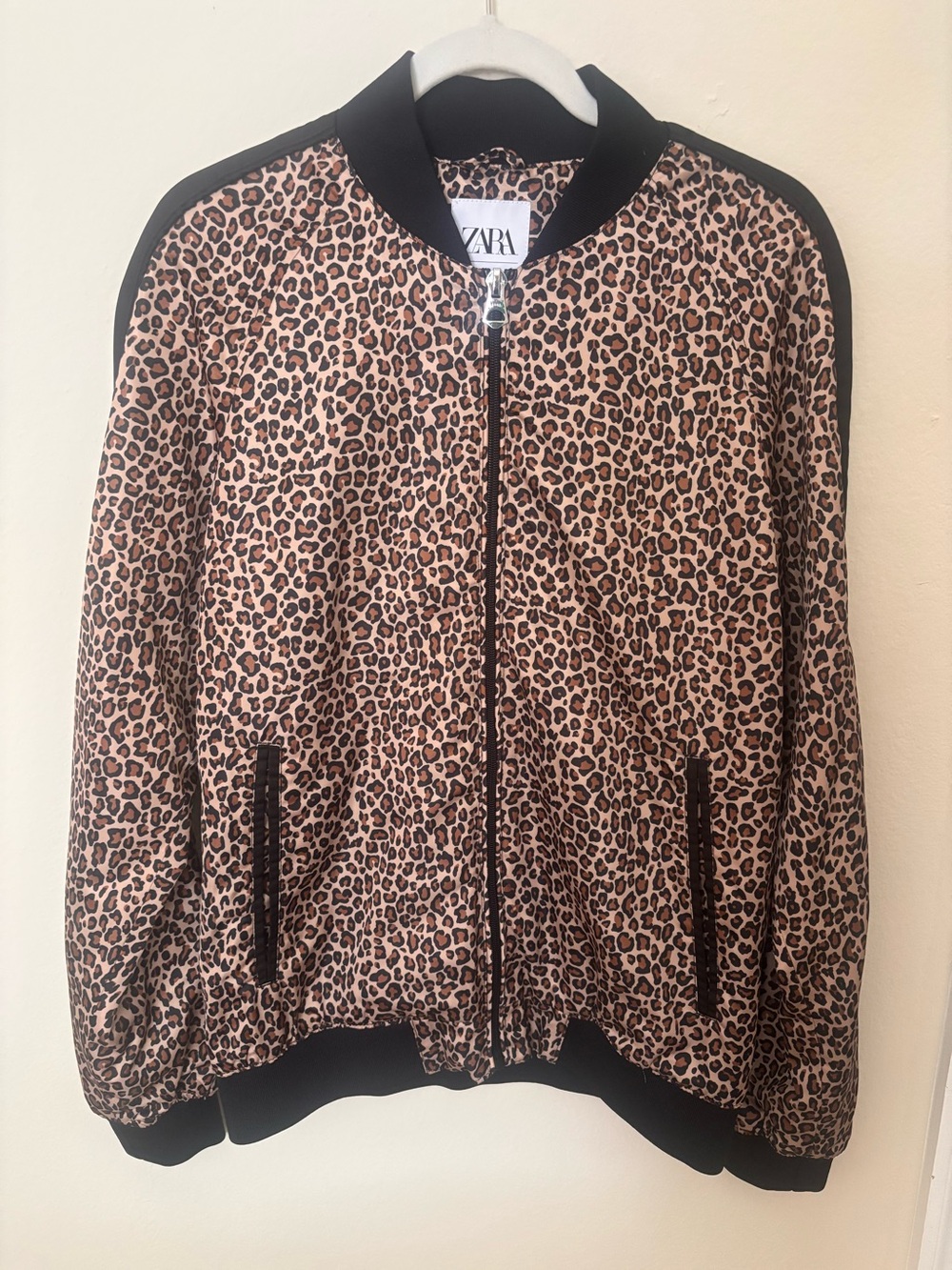 ZARA Leopard-Print Jacket Lining - Tan, Brown, Black